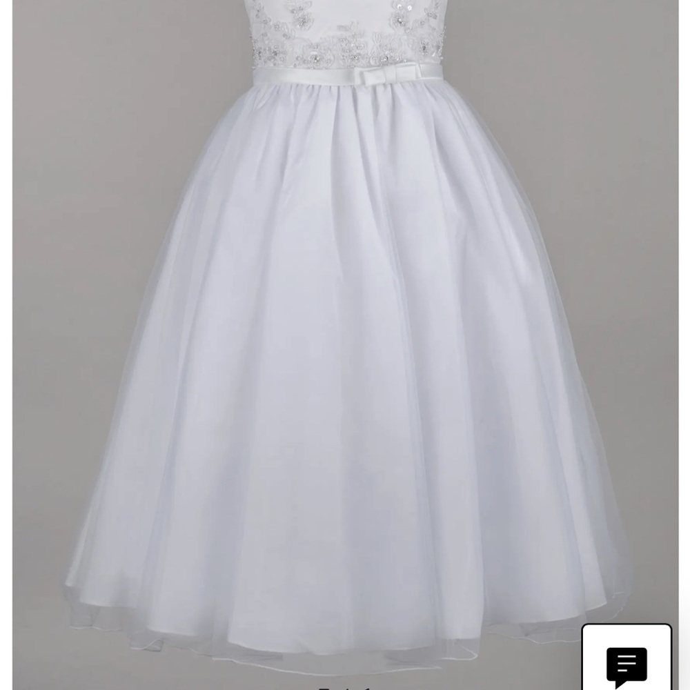 Elegant White Kids Formal Dress